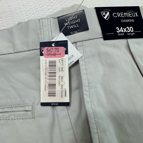 Lot of 3- pairs of dress pants. Murano Men's Chinos in Light Gray and Tan - Picture 5 of 8